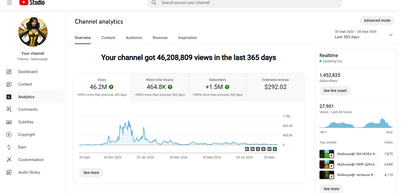 1.45MLN MONETIZED GERMANY RUSSIAN CHANNEL, HIGH GROWTH +54000, EARNING 100$  90 days